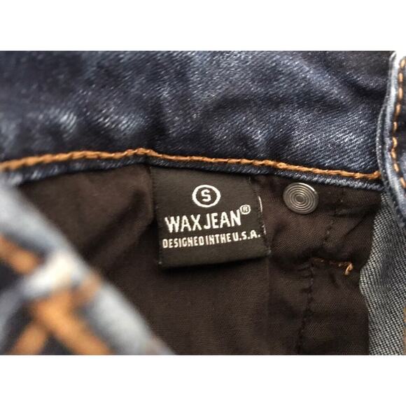 Wax Jean Denim Short Size S Butt I Love You Stretch Mid Rise Med Wash Cuffed - Picture 4 of 6